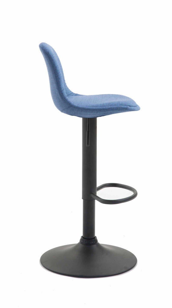 Sgabello di design KIEL in tessuto nero,blu