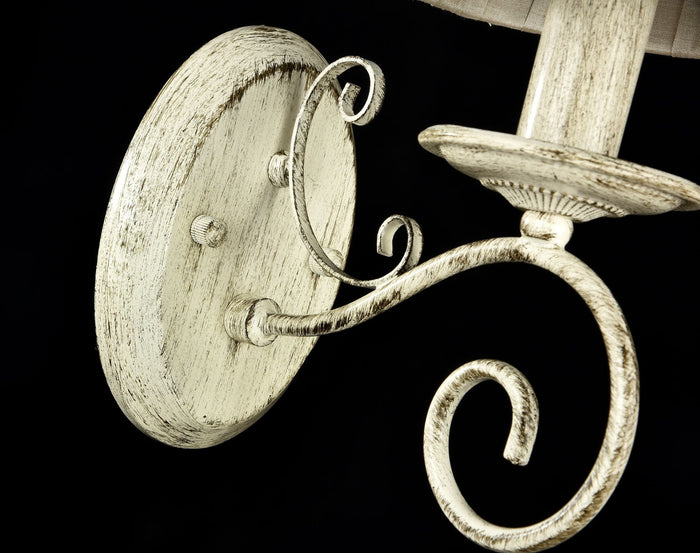 Lampada da parete Elegant in Metallo Felicita Beige