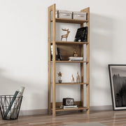 Biblioteca Mantello, Libreria 5 Ripiani, 64x30x180h cm Marrone Rovere