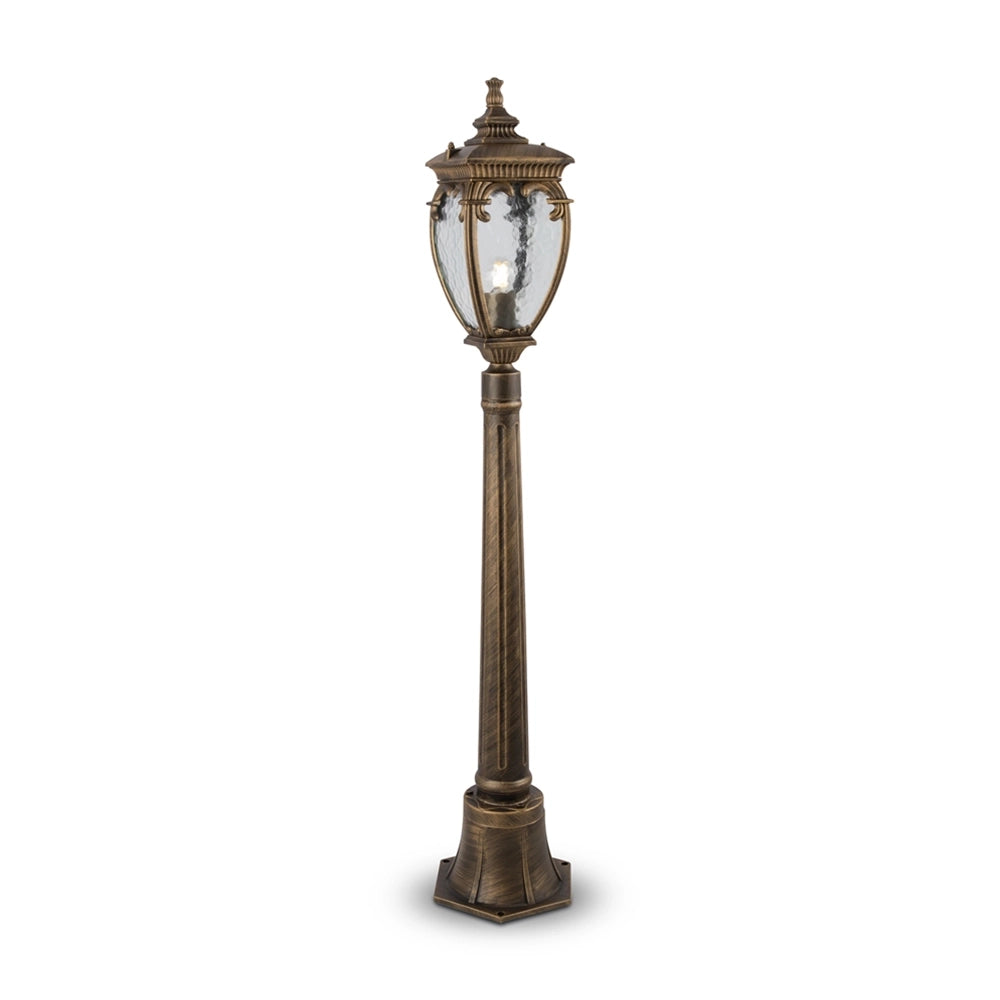 Lampione Per Esterno Classico Da Esterno Alluminio Oro 1 Lucec E27 60W Ip44