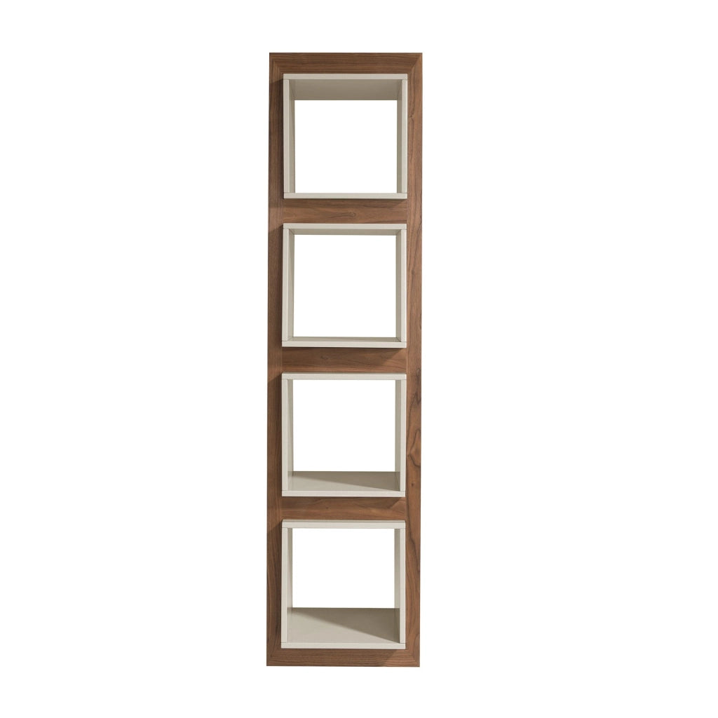 Scaffale a cubo in noce