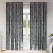 Tende in Velluto 2 pz Grigio 225 x 140 cm Velluto 4107655