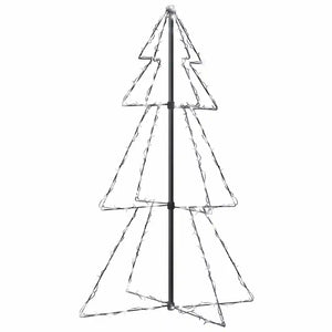 Albero di Natale a Cono 160 LED per Interni Esterni 78x120 cm 328564