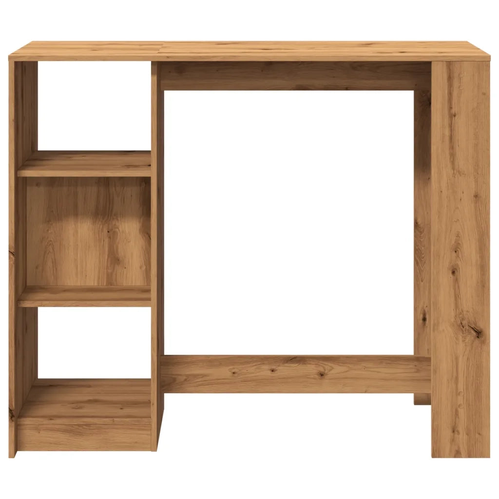 Tavolo Bar con Ripiano Rovere 124x46x103,5 cm Multistrato