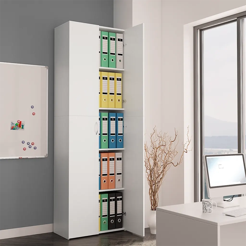 Armadio per Ufficio Bianco 60x32x190 cm in Legno Multistrato CFW9724140