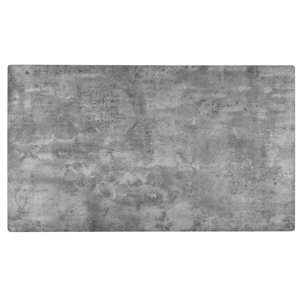 Tavolo da pranzo/cucina/soggiorno per 4 persone piano in MDF 120 cm effetto cemento e nero 03_0004272