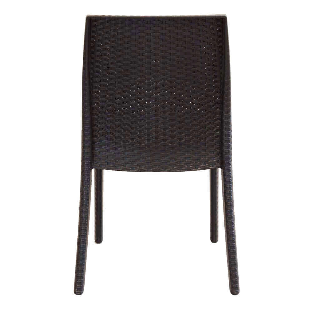 Sedia da Giardino Virginia 47x59x86 h cm in Wicker Marrone