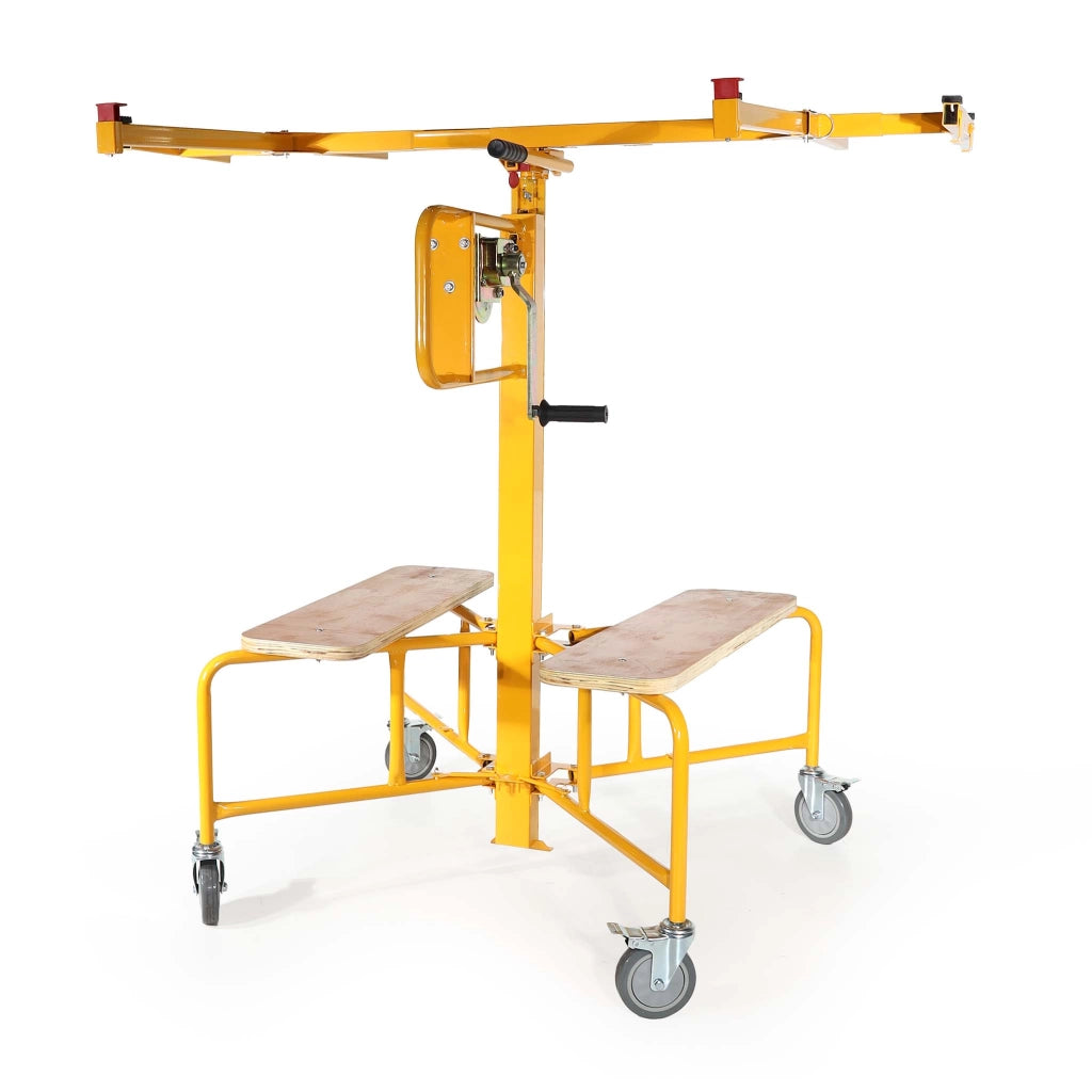 Sollevatore pannelli cartongesso max 75kg, altezza 145-350cm, Carrello Alzapannelli Alzalastre