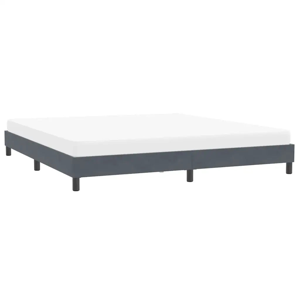Giroletto senza Materasso Grigio Scuro 200x210 cm Velluto 4101374