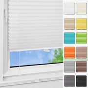 Fissaggio Plissé senza foratura, plissé a tenuta con supporto, (bianco 35x100), occultamento a vista verso ovest, tenda a strappo Easyfix, tenda a vento, tenda a vento per finestre e porte