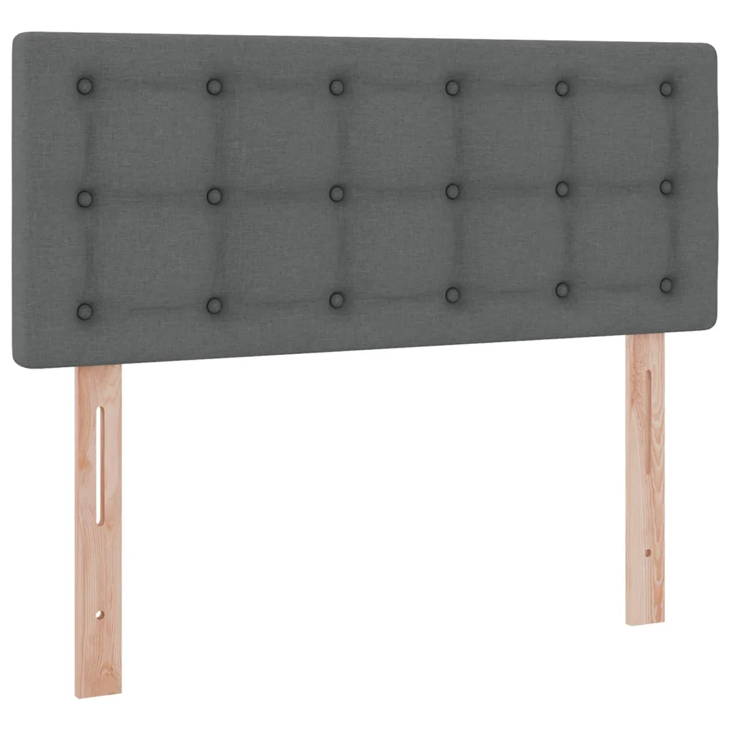 Letto con contenitore LED e materasso Grigio Scuro 120 x 200 cm