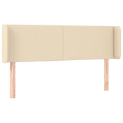 Testiera | Testata ad Orecchio Crema 147x16x78/88 cm in Tessuto