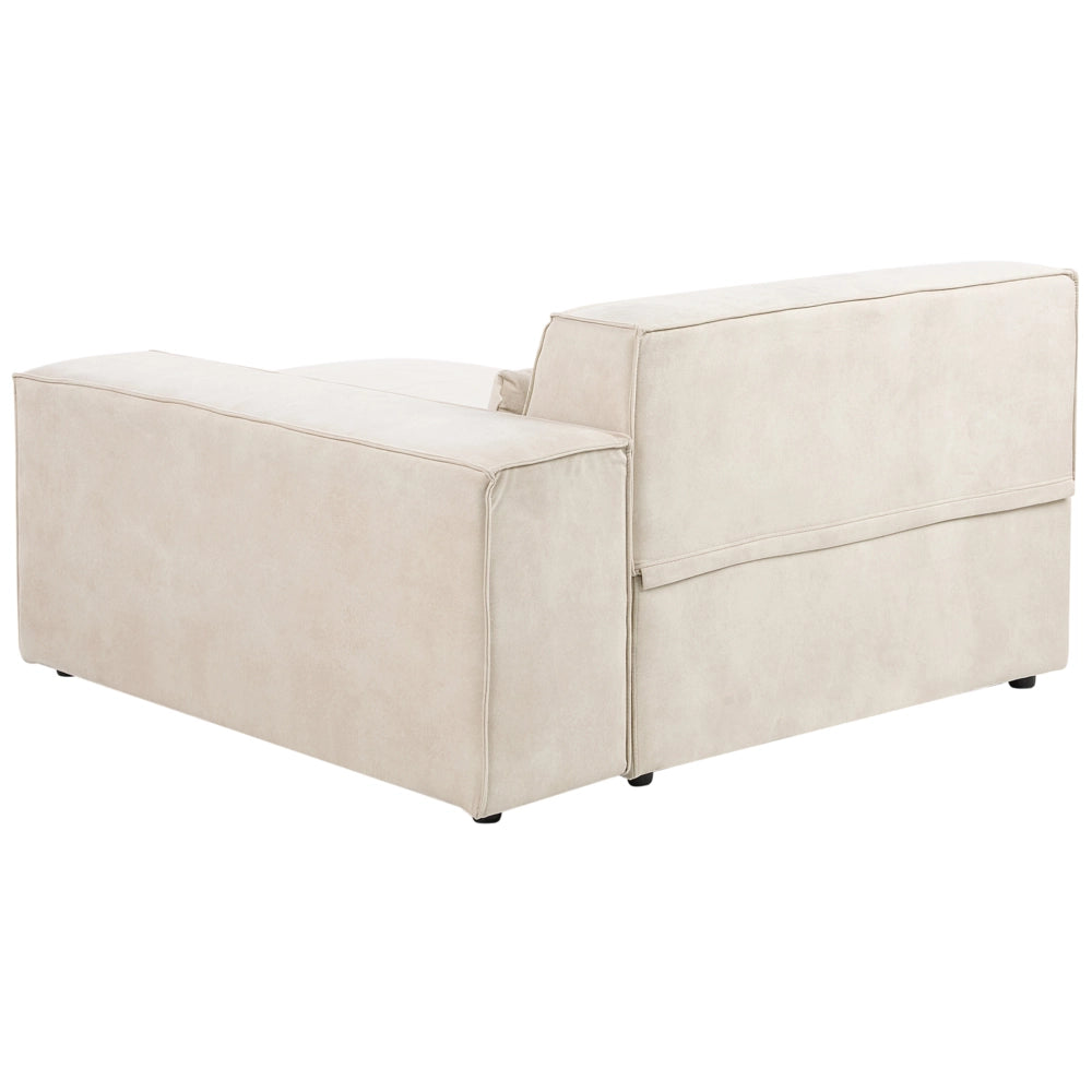 Divano angolare modulare a 3 posti a sinistra Divano componibile in velluto beige con gambe nere Soggiorno moderno