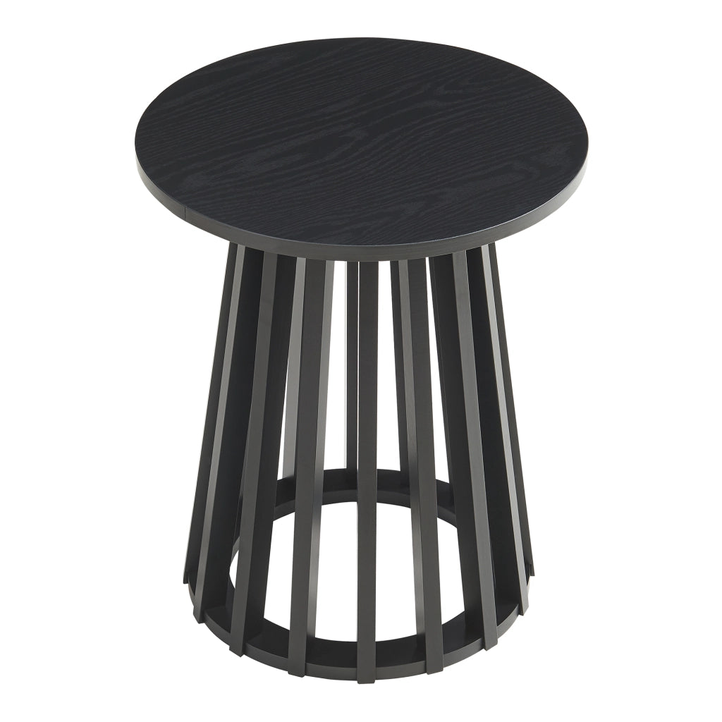 Tavolino Rotondo Laterale Buzzard Ø40 x 48 cm - Nero [en.casa]