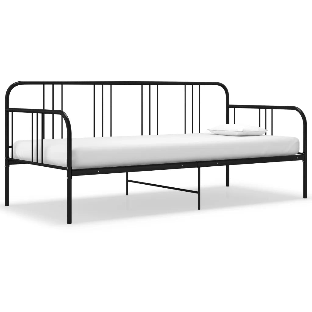 Divano Letto Telaio Nero in Metallo 90x200 cm cod mxl 62170