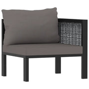 idaXL Divano Angolare Modulare Bracciolo Sinistro Polyrattan Antracite  cod mxl 64039