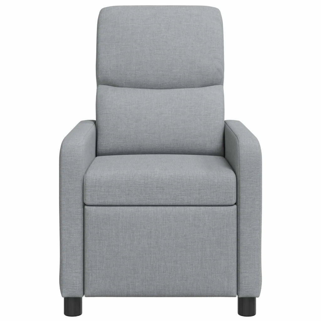 Divano Sedia-Poltrona reclinabile Grigio Chiaro Tessuto 343399