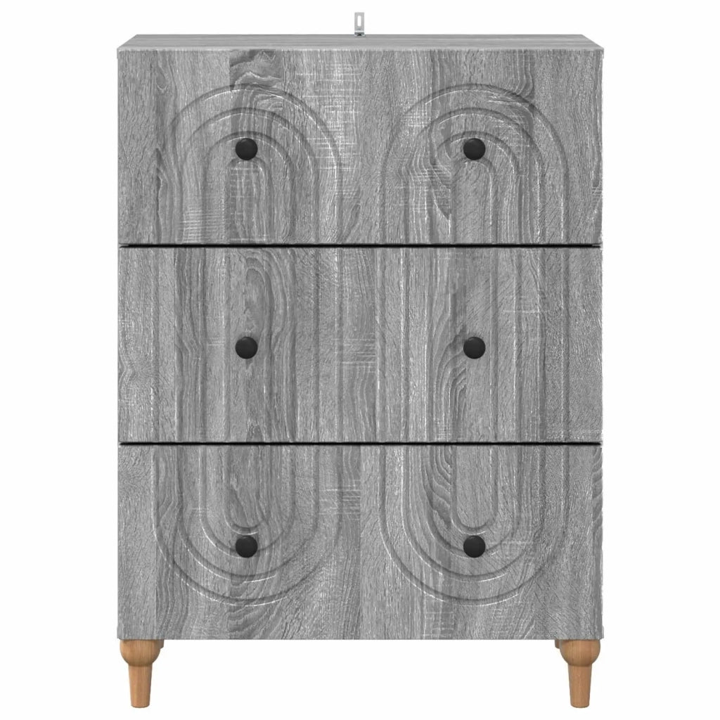 Mobile con Cassetti Grigio Sonoma 66 x 34,5 x 90 cm
