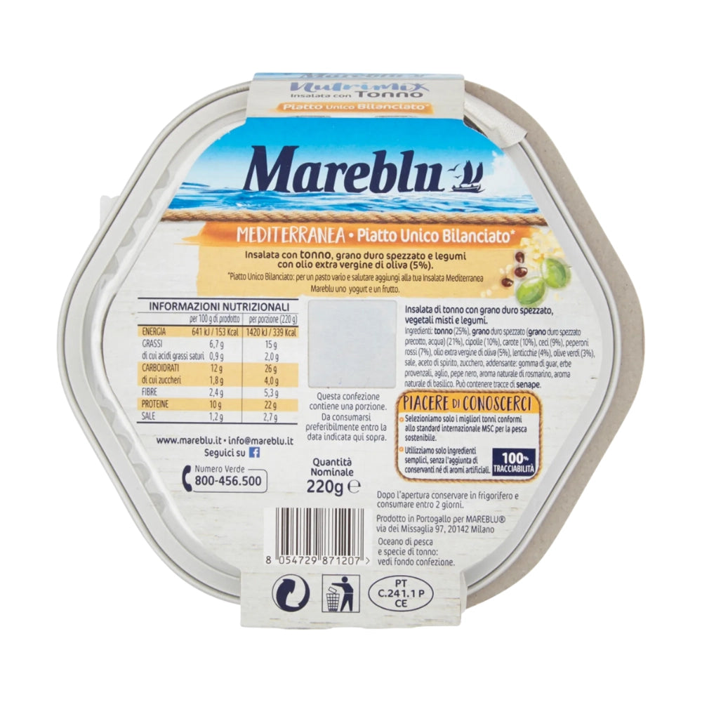 Mareblu le specialita mediterranea insalata con tonno 3 pezzi da 220 grammi