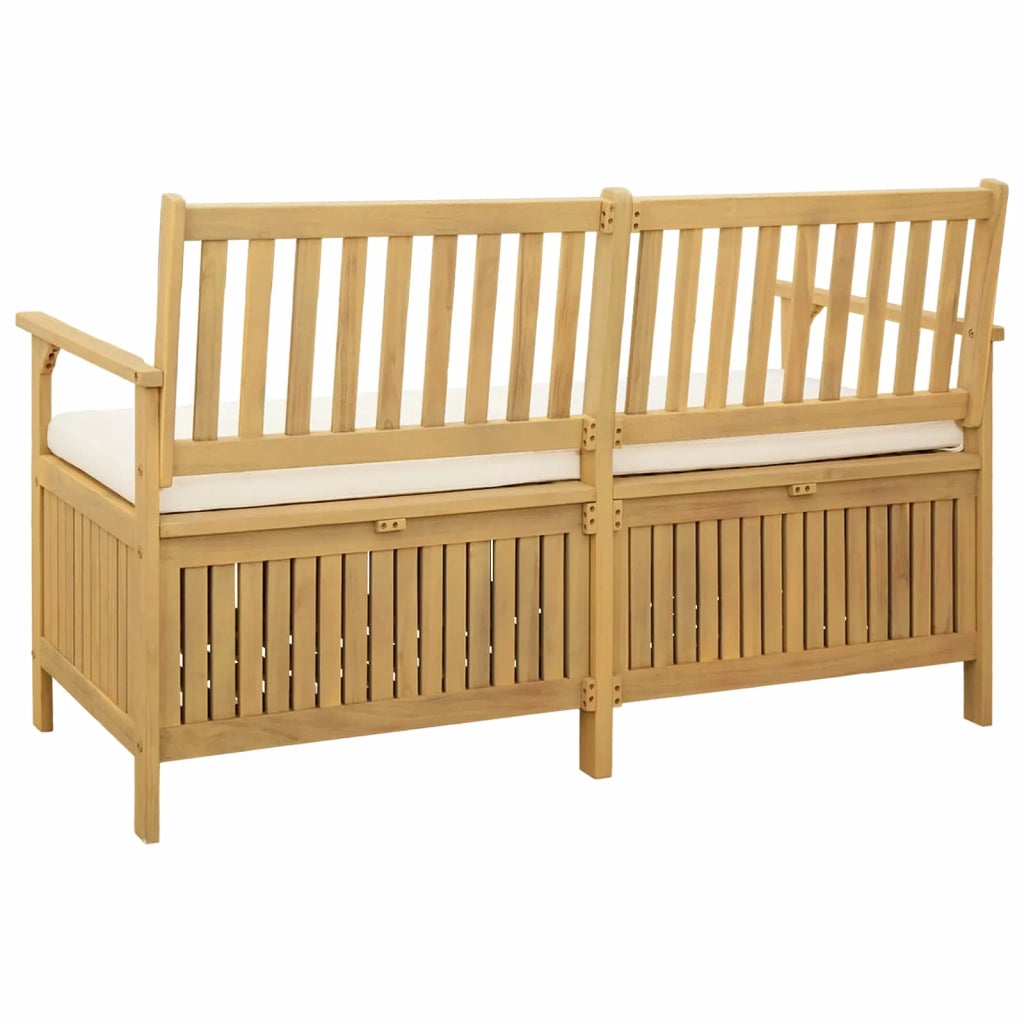 Panchina con contenitore con cuscino con porta 148 x 63 x 84 cm