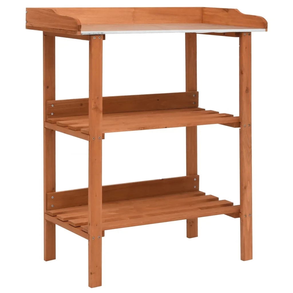 Portavasi mobiletto portafiori 76 x 37 x 89 cm legno di abete marrone 02_0045165