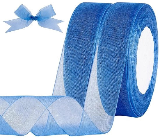 Seta di Organza 2,86 mm - Nylon trasparente - Set di seta decorativa - Avvolgibile per regali - Decorazione per matrimoni e feste - Artigianato - Leggero e duraturo - Set di seta decorativa