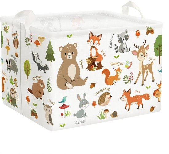 Lavatrice per bambini in pelle con maniglia, contenitore per giocattoli pieghevole, cassetto per bambini per camera da letto, bagno, ragazzi, 40 * 30 * 30 cm