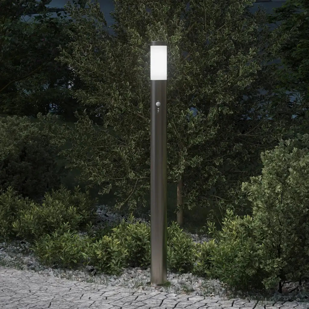 Lampada a paletto con sensore 110 cm Acciaio Inox IP44 4006009