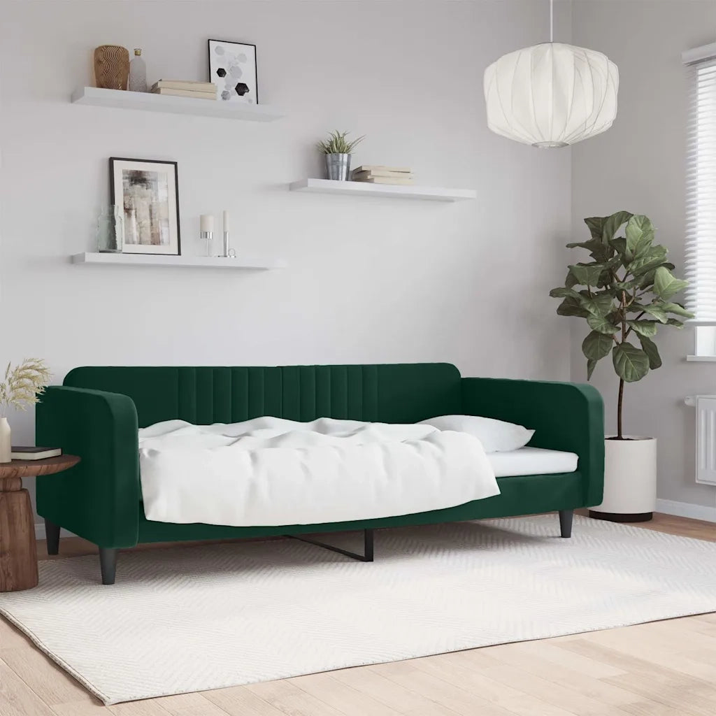 Letto da Giorno Verde Scuro 100x200 cm in Vellutocod mxl 118624