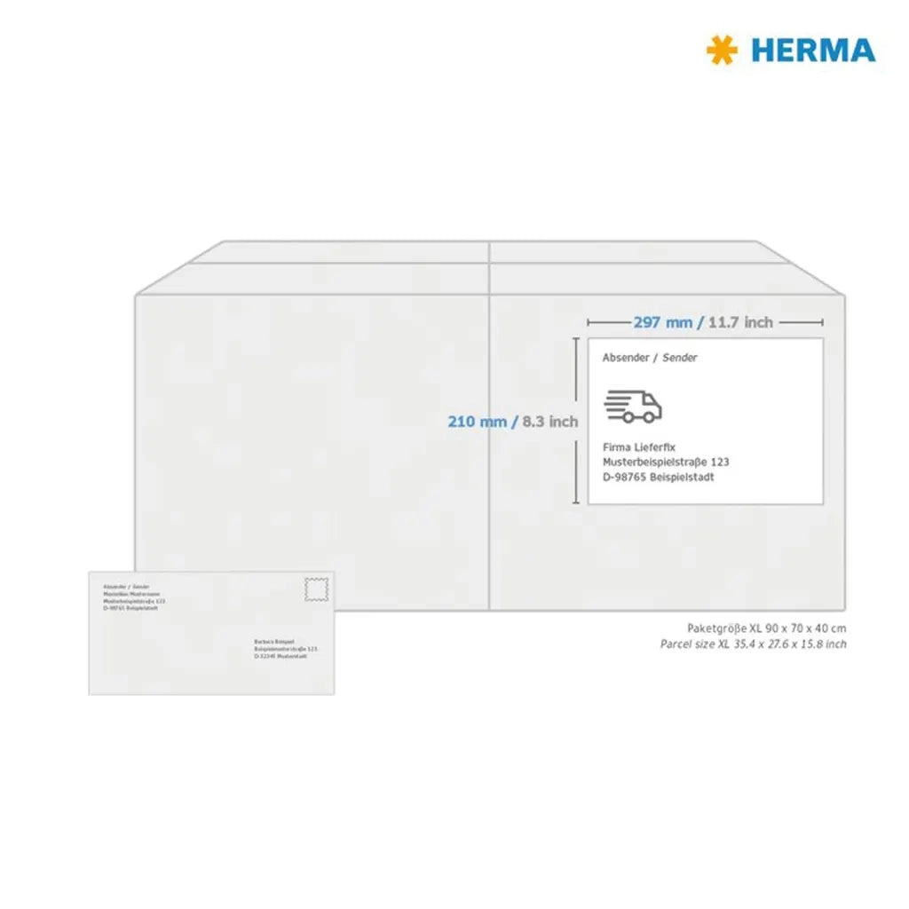 HERMA Etichette Impermeabili per Esterno A4 210x297mm 10 Fogli Bianchi 443781
