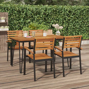 Tavolo Giardino con Gambe Forcella 140x80x75 cm Massello Acaciacod mxl 78427