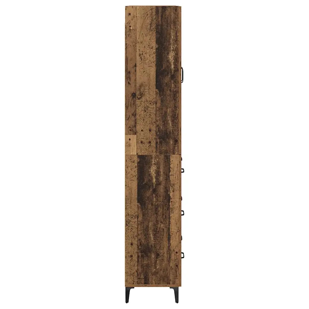 Credenza | Madia | Buffet da pranzo | Armadio da pranzo Legno vecchio 69,5 x 34 x 180 cm Legno multistrato