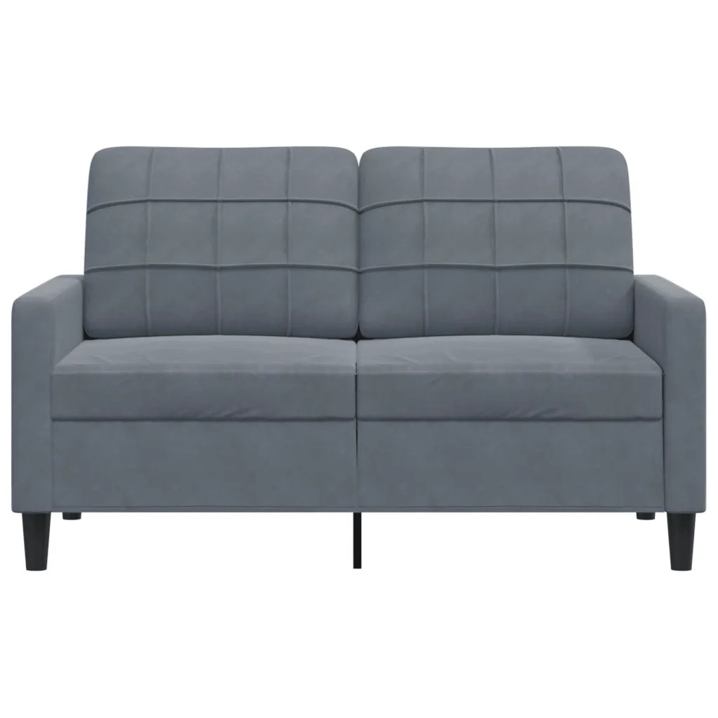 Divano a 2 Posti grigio scuro 120 cm in Velluto 4007615