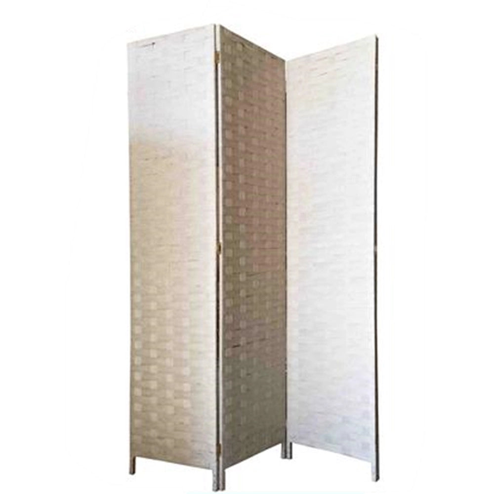 Trade Shop - Separe' A 3 Ante Pannelli Double Face Grigio Paravento Divisorio Ambienti Sep01 030421 -