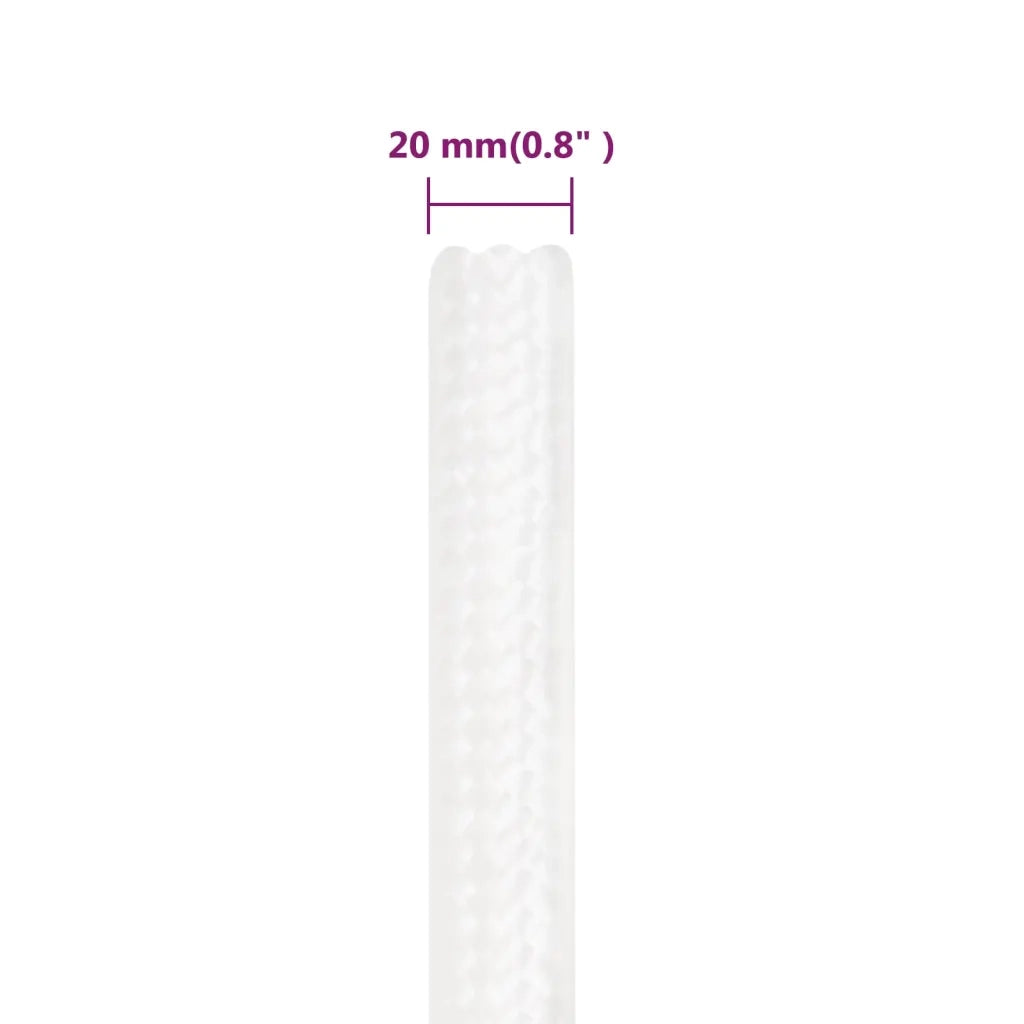 Corda per barca Completamente Bianca 20 mm 25 m in Polipropilene 152579