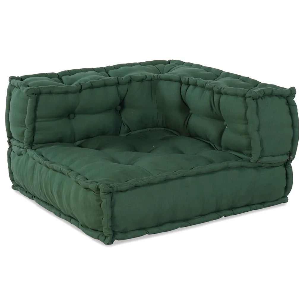 Divano Modulare a 2 Posti Verde 140x70x36 in Tessuto 4019036