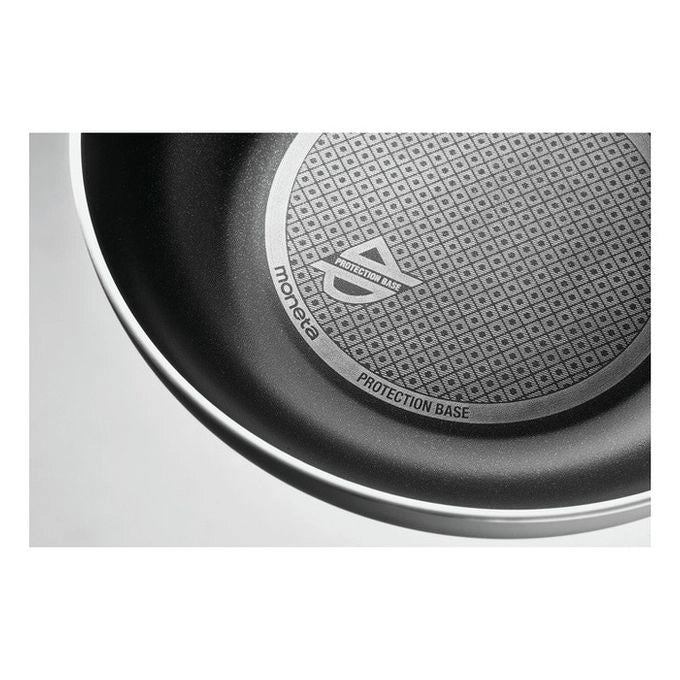 Moneta 0005551428 Recy Bistecchiera 28x28 cm in Alluminio 100% Riciclato da 52 Lattine Fondo Net Induction per Tutti i Fuochi incluso Induzione Rivestimento Protection Base Antiaderente colore Nero