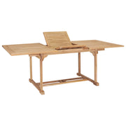 Tavolo da Pranzo Allungabile 150-200x100x75 cm Massello di Teak cod mxl 34117