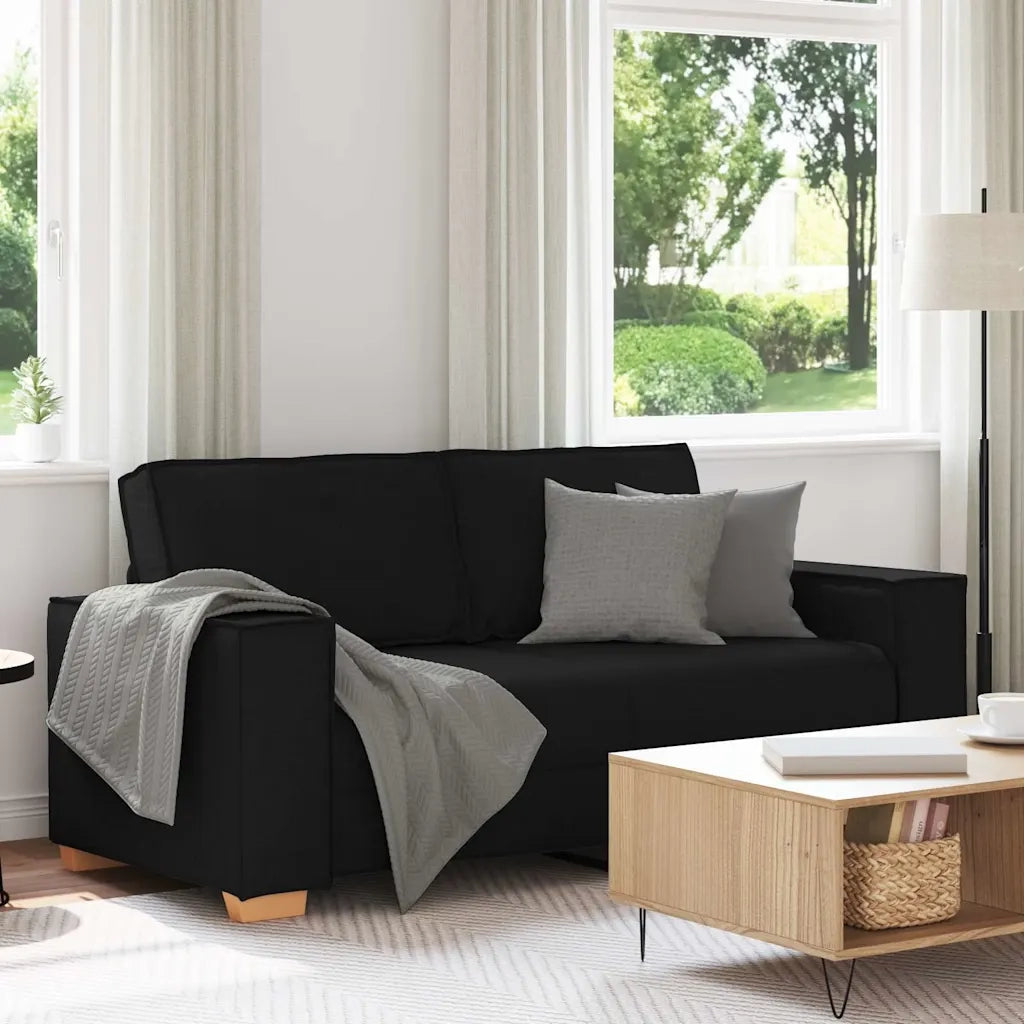 Divano a 2 posti Nero 180x78x84 cm Tessuto 4104982