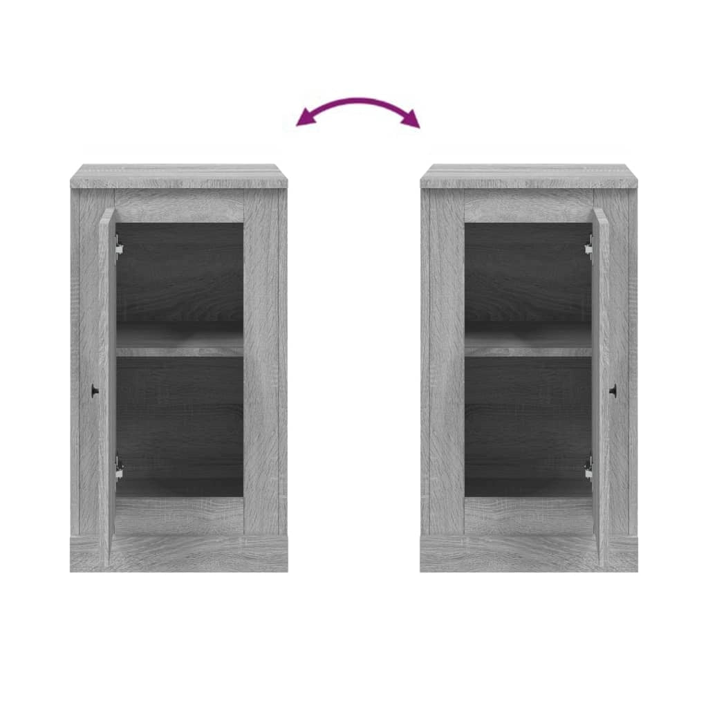 Buffet credenza cassettiera mobiletto mobile contenitore organizer cucina soggiorno Sonoma 37,5 x 35,5 x 67,5 cm legno ingegnerizzato grigio 02_0036351