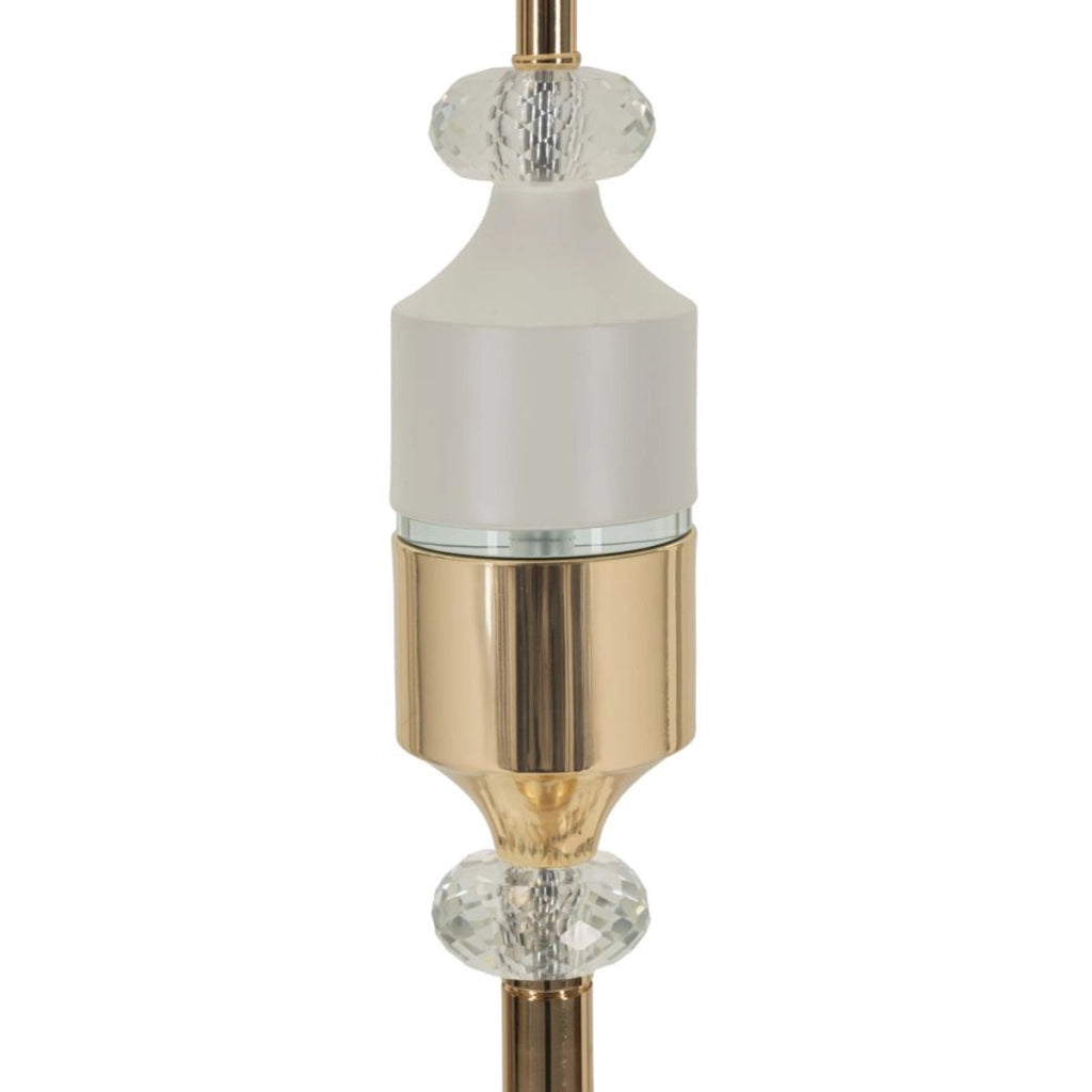 Lampada da Terra VKH904, Bianco, Tessuto, 40x40x160 cm