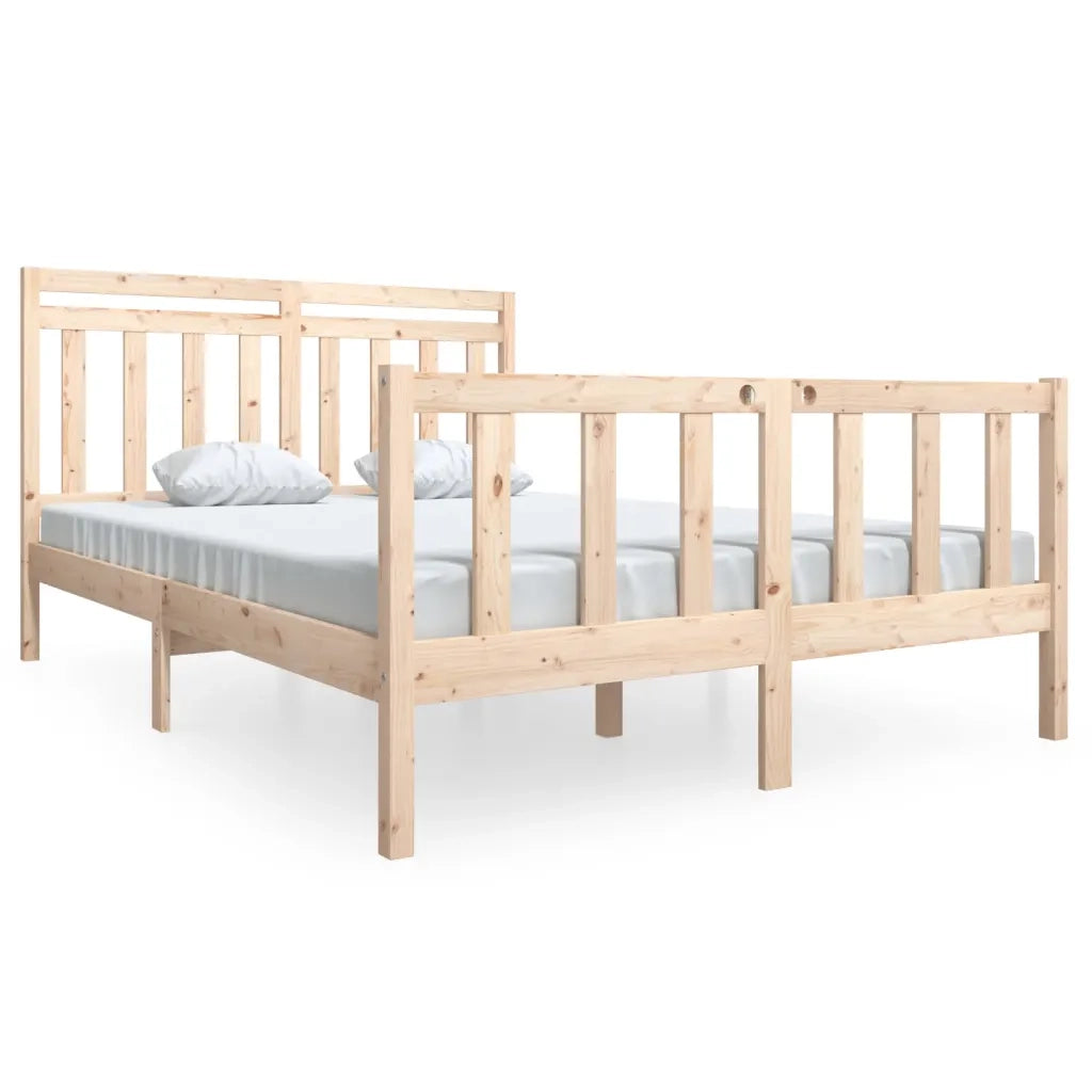 Giroletto-Struttura Letto in Legno Massello 140x190 cm 202725
