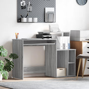 Scrivania con storage grigio sonoma 120.5x44x88.5 cm legno ingegnerizzato