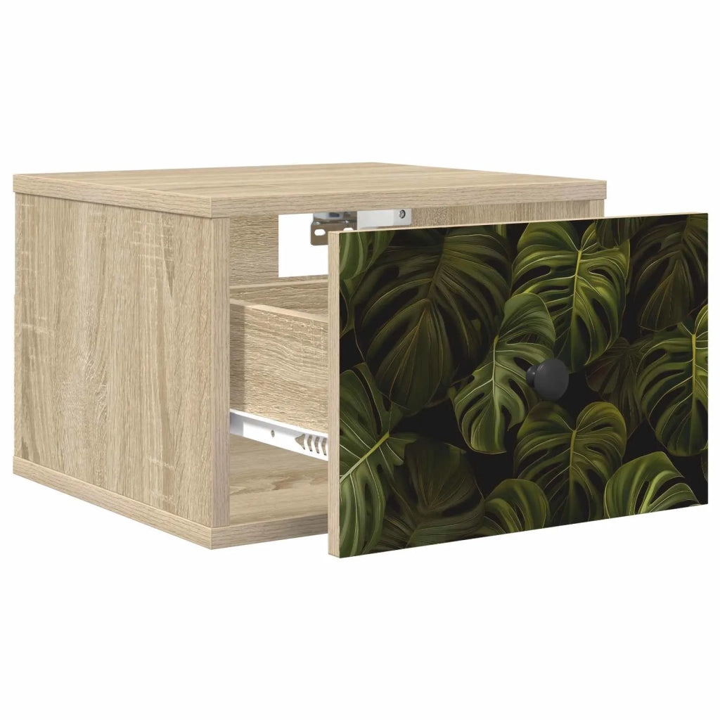 Mobiletto da comodino a parete ELBURG 2 pz Rovere Sonoma 8007446