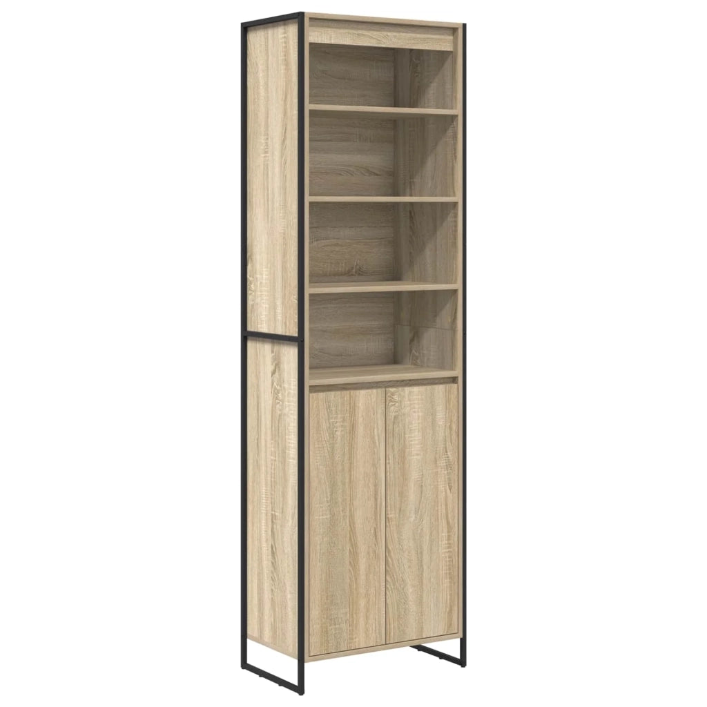 Set di 2 moderni e pratici mobili alti rettangolari 60 x 36 x 200 cm realizzati in legno ingegnerizzato Sonoma 02_0056098