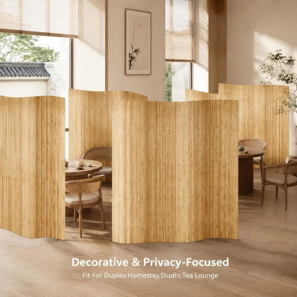 Bamboo Room Divider 250x165 Cm Natural