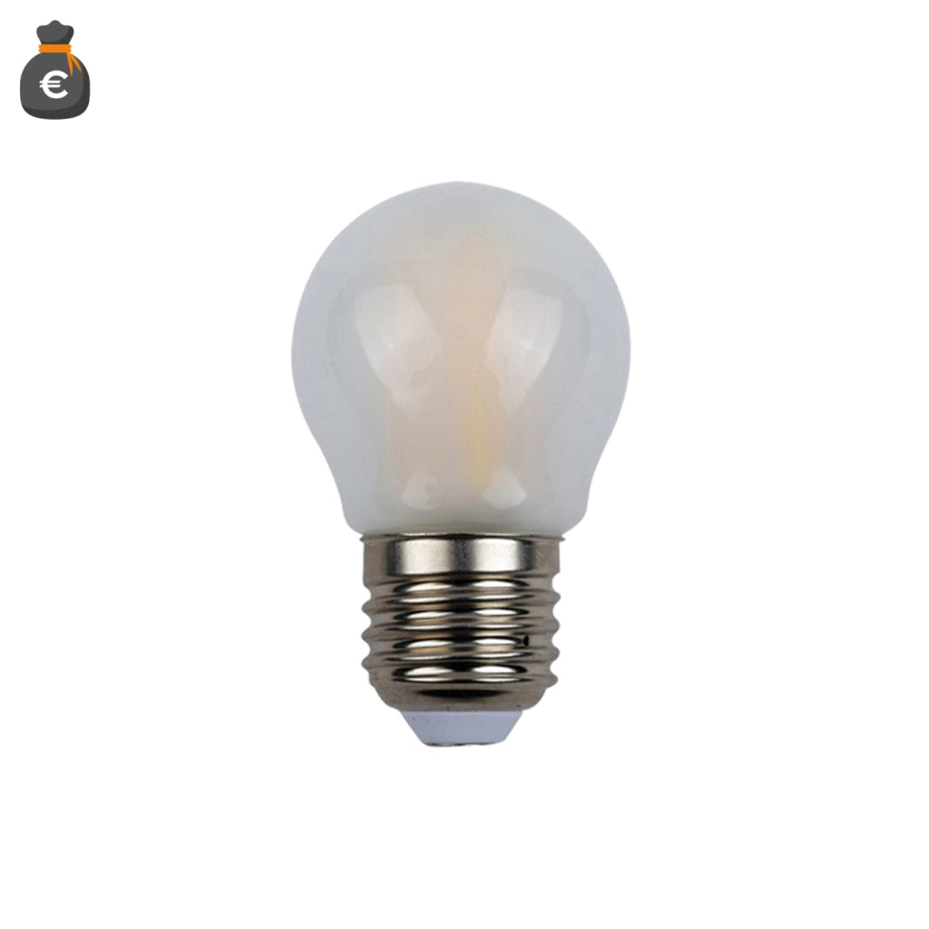 Alcapower Lampadina LED Minisfera G45 E27 4W 450lm 4000K Luce Naturale, Vetro Frost, Design Compatto, Efficienza Energetica Classe E, 25000 Ore