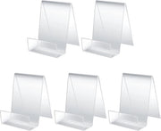 Supporto per libri in acrilico trasparente - 5 pezzi - supporto inclinato per tavolo - supporto per tavolo in acrilico - sostegni per libri - supporto per cavalletto per pittura - supporto per visualizzare foto - libri - musica - artigianato