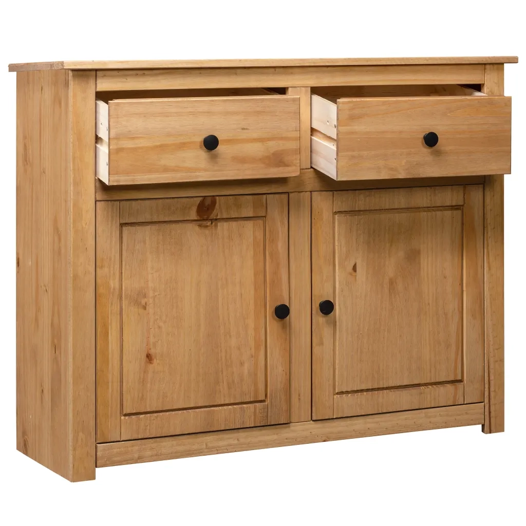 Credenza 93x40x80 cm in Legno Massello di Pino Panama Range 282697