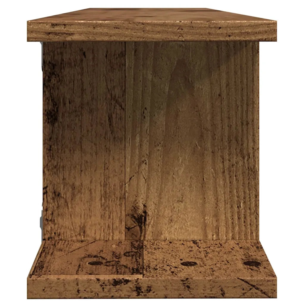 vidaXL Mensole da Parete 2pz Legno Vecchio 75x18x20 cm in Truciolato